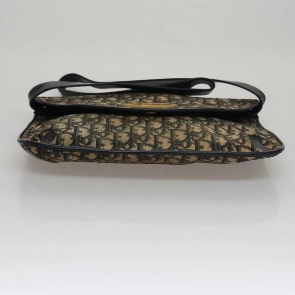 Christian Dior Trotter Canvas Shoulder Bag Navy Auth 109698 - Picture 8 of 16